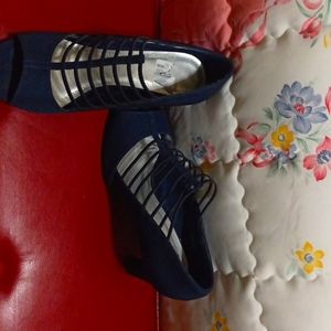 Impo blue open toe heels size 9